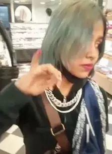 auzma shaikh showing blood dripping from her face
