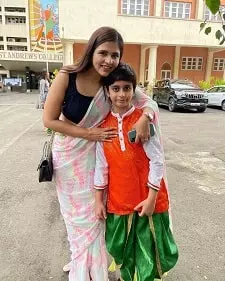 dalljiet kaur with her son shaarav bhanot-aka-jaydon-bhanot