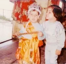 gautam singh vig childhood picture with his sister ankita vig