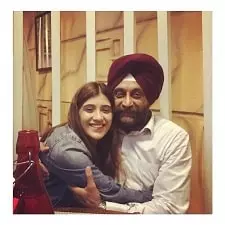nimrit kaur ahluwalia with her father surpal singh ahluwalia