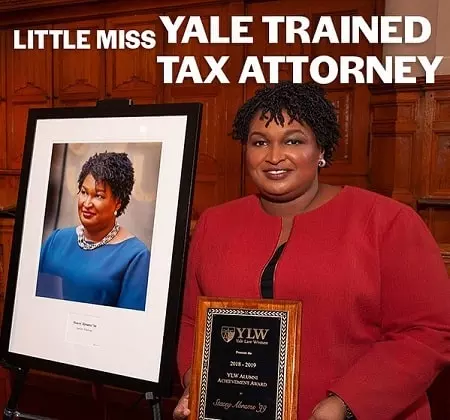 stacey abrams with her degree from yale university