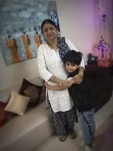 prietam kaur with her grandson jaydon bhanot
