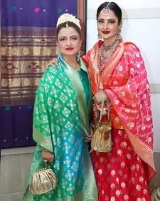 rekha with her sister radha usman syed