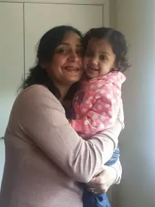 sunita bhanot with her granddaughter radha bhanot