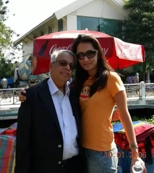 ambika chauhan with her father raj kantilal chauhan