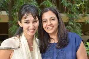 ambika chauhan-with her sister ulka chauhan