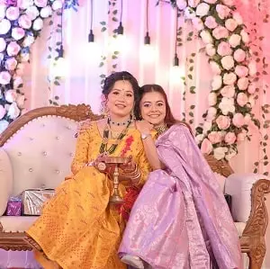 devoleena bhattacharjee with her sister-in-law parismita sonowal