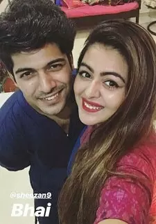shafaq naaz with her brother sheezan mohammed khan
