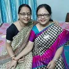 shikha dutta with her sister aruna nandi