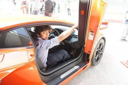 shikhar pahariya with his lamborghini aventador
