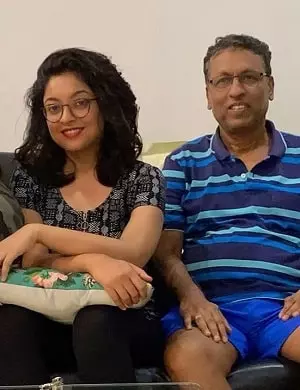 tanushree dutta with her father tapan kumar dutta
