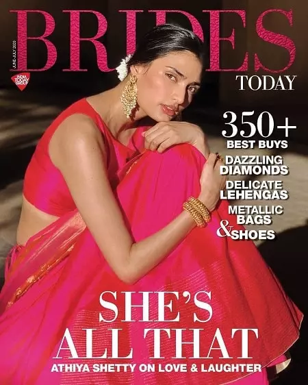 athiya shetty on the cover of brides today magazine