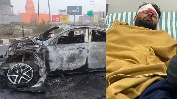 rishabh pant car accident