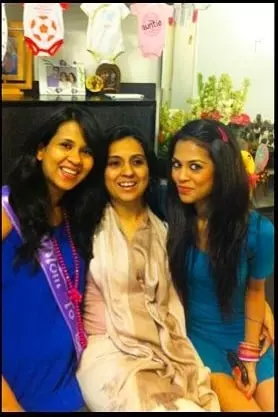 sana saeed with her sisters nyela and sadia