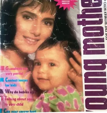 Genevieve Jaffrey on the cover of Young Mother magazine