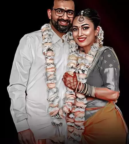 KL Bhavana and Yesh Jag marriage picture