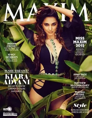 Kiara Advani on the cover of Maxim magazine February 2015