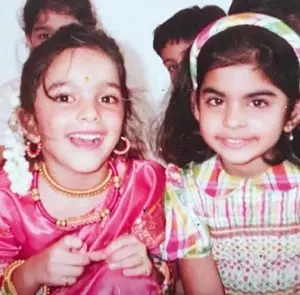 Kiara Advani with Isha Ambani in childhood days