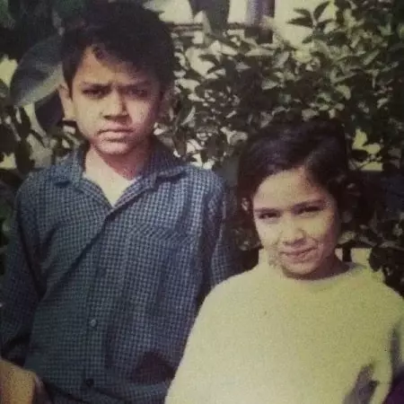 childhood picture of kumar varun with his sister supriya pandey