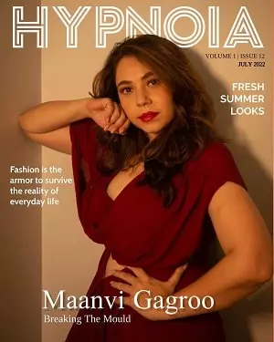 maanvi gagroo on the cover of hypnoia magazine