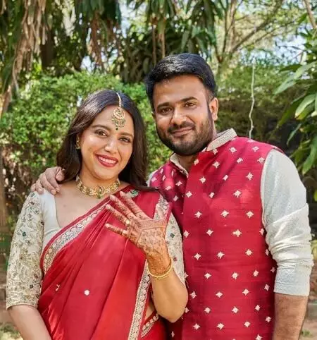 swara bhasker with her husband fahad ahmad