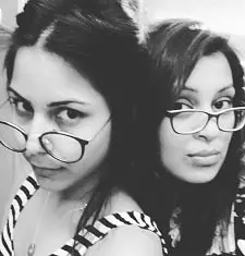 sanya sagar with cousin nimisha sagar