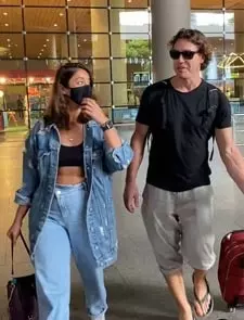 Sebastian Laurent Michel with Ileana D Cruz