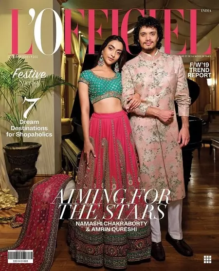 amrin qureshi with namashi chakraborty on lofficiel cover