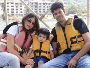 Farrah D'Cruz and Lynel Miranda with son Z'ev Miranda