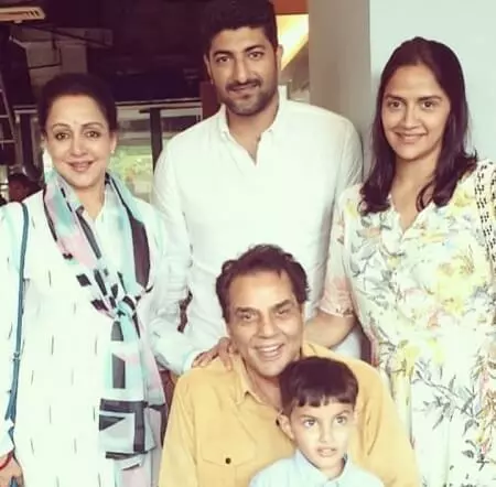 ahana deol family picture