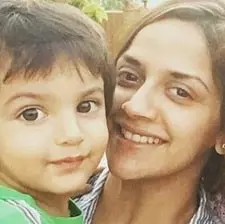 ahana deol with son darien vohra