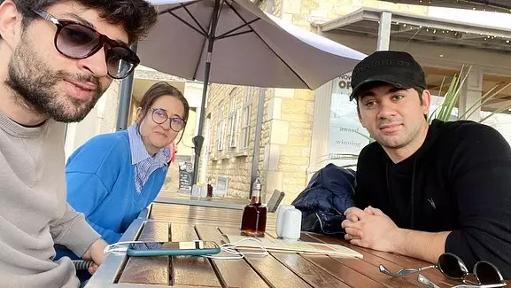 pooja deol with her sons karan deol and rajveer deol