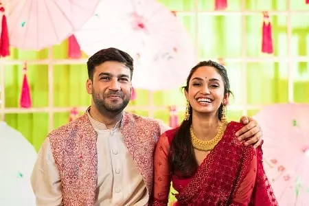 wedding picture of samanta dhulipala and sahil gupta