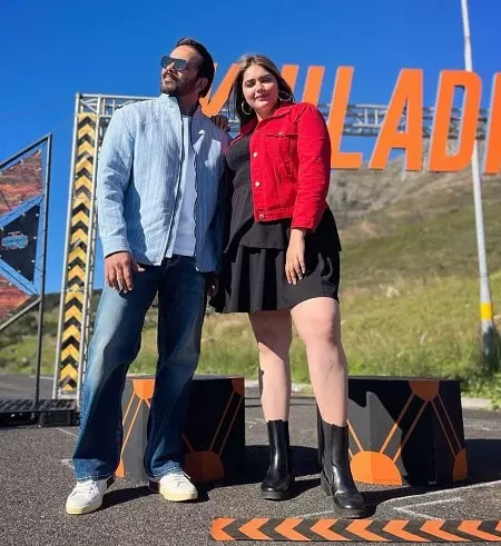 anjali anand with rohit shetty in khatron ke khiladi