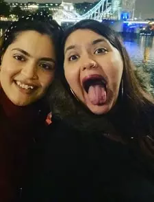 anjali anand with sister jaya anand