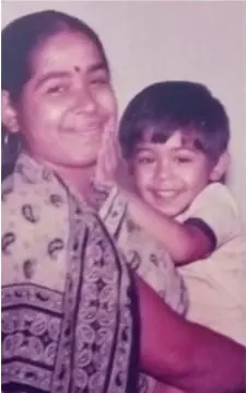 happy ranajit with his mother