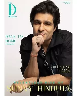 sunny hinduja on cover page of the door magazine