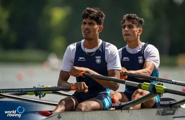 arjun lal jat rowing with partner arvind singh