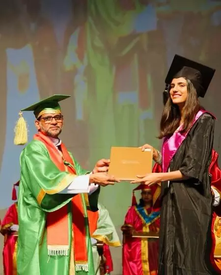 medha rana on her graduation day