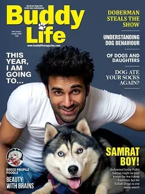 pulkit samrat with pet dog drogo on buddylife cover