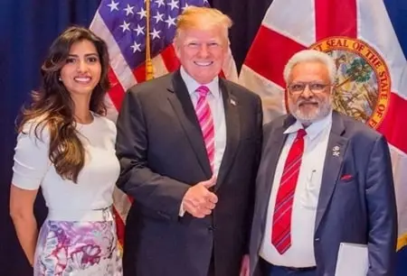 manasvi mamgai and shalabh kumar with donald trump