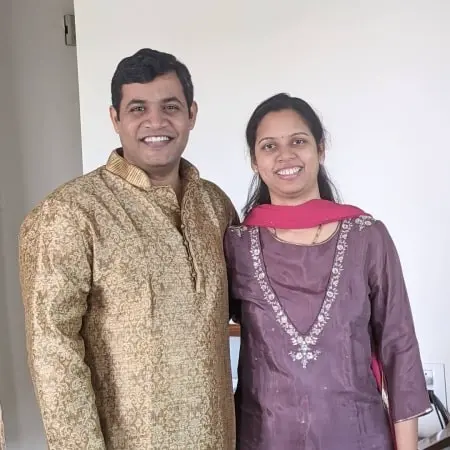 rahul chopda with wife richa gupta