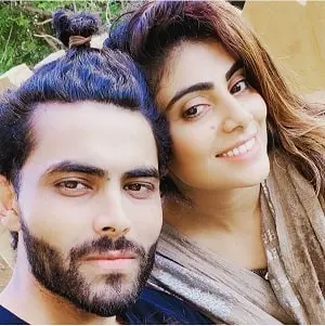 ravindra jadeja with wife rivaba jadeja