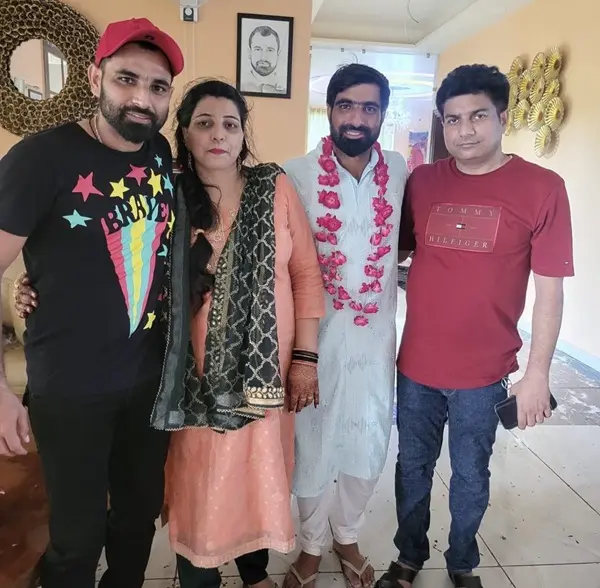 Mohammed Shami with his siblings