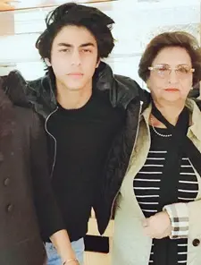 aryan khan with grandmother savita chhibber