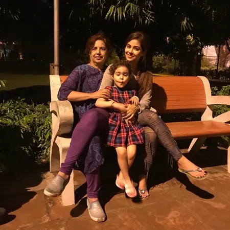 meera chopra with her mother and niece