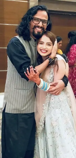shrenu parikh with her music teacher amit dhamelia