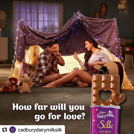 tanish neeraj and munira kudrati in cadbury dairy milk silk ad