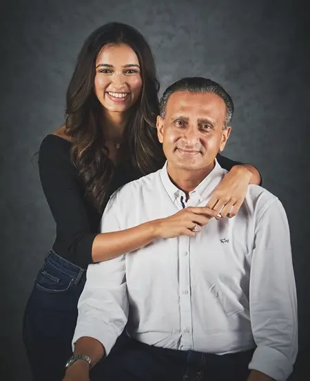 namrata sheth with father amit sheth