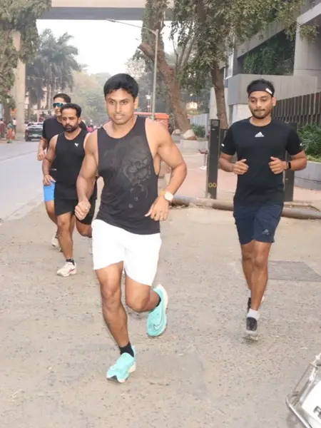 nupur shikhare jogs to the wedding venue